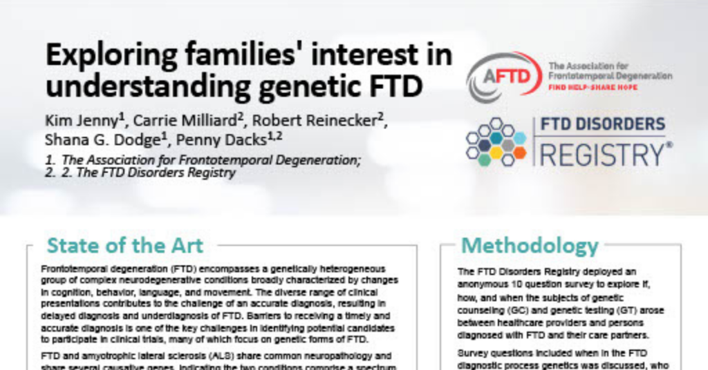 AFTD FTDDR Poster featured image